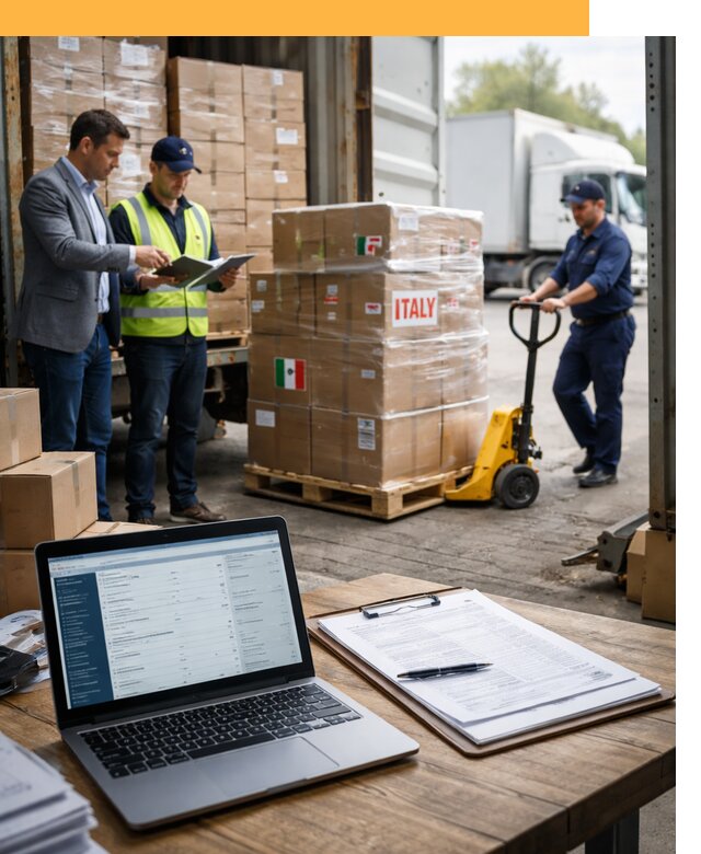 Доставка грузов из Италии: морские и авиаперевозки от 18765